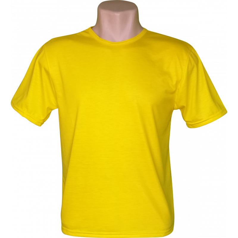 Camiseta Amarela Tradicional 100% Poliester Para Sublimação