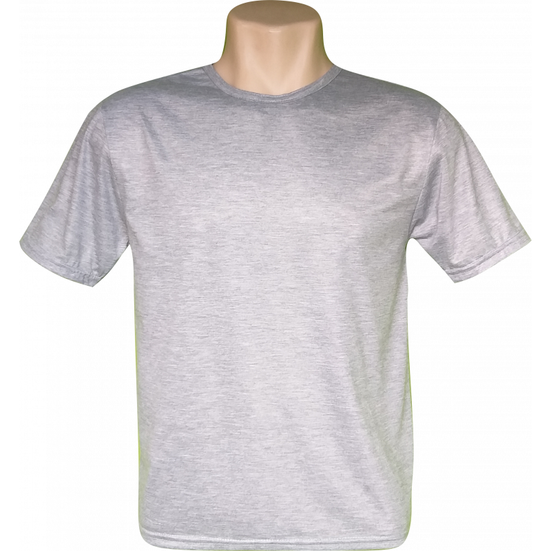 Camiseta Cinza Mescla Tradicional 100% Poliester Para Sublimação