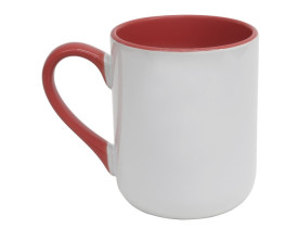 CANECA CERAMICA 325ML BRANCO IMPERIAL INTERNA/ALCA ROSA