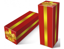 Caixinha Presente Personalizada Mod. LAÇO DOURADO - UNIDADE