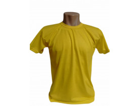 Camiseta Amarela Tradicional 100% Poliester Para Sublimação - PREMIUM