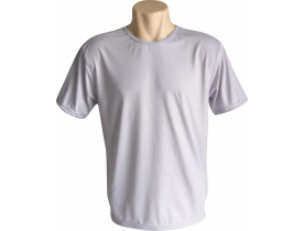 Camiseta Cinza Claro Tradicional 100% Poliester Para Sublimação - PREMIUM