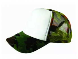 BONE TRUCKER CAMUFLADO VERDE FRENTE BRANCA ABA CURVA 