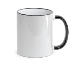 CANECA PARA SUBLIMAÇÃO ALÇA E BORDA PRETA