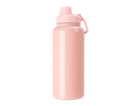 Garrafa Para Sublimação Térmica Com Tampa Emborrachada Rosa de 900ml