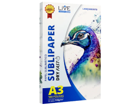 PAPEL SUBLIMATICO SUBLIPAPER DRY FAST A3 100 FOLHAS