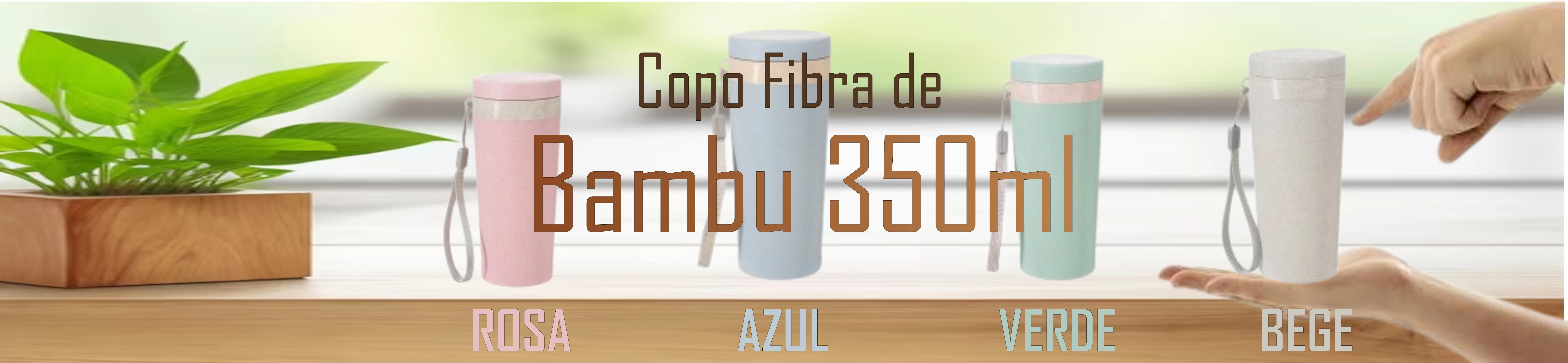 Copo Fibra de Bambu 350ml 