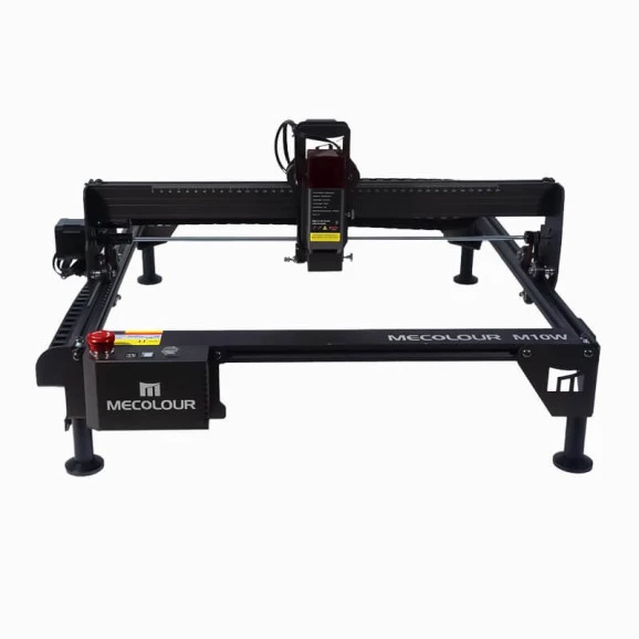 Máquina para Gravação e Corte Laser com Suporte Cilíndrico e Base de Corte - M10W PRO