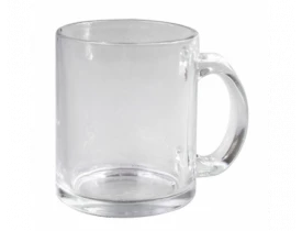 Caneca de Vidro Transparente Cristal 325 ML Para Sublimação