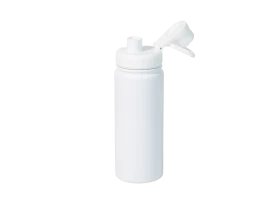 Garrafa Térmica de Aço Inox Tampa com Alça Branco Fosco 600ml