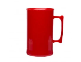 Caneca Acrílica 300ml Vermelha Leitosa - Unidade