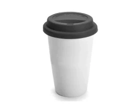 Copo Bucks 480ml Branco Tampa Preta	