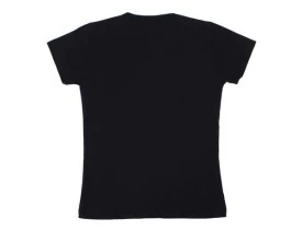 CAMISETA BABY LOOK PRETA 100% POLIESTER