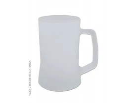 Caneca De Chopp P/ Sublimação - Vidro Jateada  360 ml 