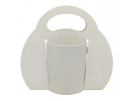 10 CAIXINHAS TIPO BOLSA BRANCA SUBLIMÁTICA PARA CANECA COM ALÇA TRADICIONAL