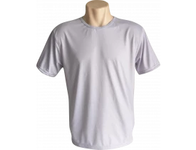 Camiseta Cinza Claro Tradicional 100% Poliester Para Sublimação - PREMIUM