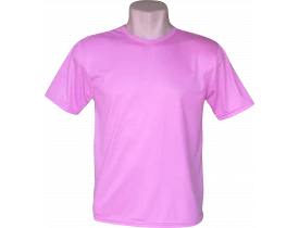 Camiseta Rosa Tradicional 100% Poliester Para Sublimação - PREMIUM