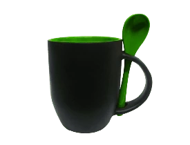 Caneca Magica Verde Com Colher Para Sublimação - MECOLOUR