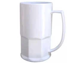 Caneca de Chopp Polimero Branca 500ml P/ Sublimação 