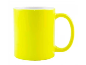 Caneca de Cerâmica Para Sublimação Amarelo Neon 