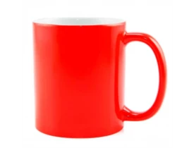Caneca de Cerâmica Para Sublimação Vermelho Neon