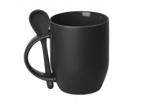 Caneca Magica Preta Com Colher Para Sublimação