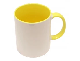CANECA PARA SUBLIMAÇÃO ALÇA E INTERIOR AMARELO