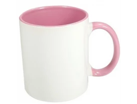 CANECA PARA SUBLIMAÇÃO ALÇA E INTERIOR ROSA 