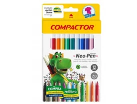 CANETA COMPACTOR HIDROGRAFICA NEOPEN GIGANTE 12 CORES 