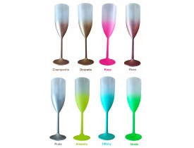 TAÇA CHAMPANHE DEGRADE FOSCA 180 ML