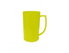 Caneca de Chopp Polimero Amarela 500ml P/ Sublimação