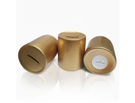 Cofrinho de Ceramica Dourado para Sublimação