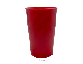 COPO TWISTER 600 ML VERMELHO LEITOSO