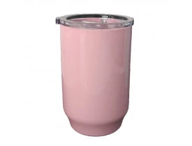 COPO DE POLIMERO ROSA COM TAMPA CRISTAL