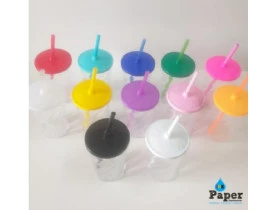 COPO TWISTER TRANSPARENTE 480ML COM TAMPA E CANUDO