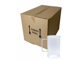 Caixa C/ 100 Unidades Canecas Acrilicas Transparentes 300 ml 