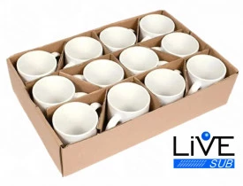 12 Caneca Branca para Sublimação CLASSE AAA  -- LIVE