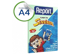 PAPEL REPORT A4 100 FLS 75G VERDE