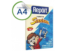 PAPEL REPORT A4 100 FLS 75G AMARELO