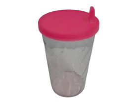 CALDERETA 280 ML CRISTAL  COM TAMPA BICO ROSA PINK