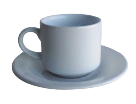 XICARA BRANCA COM PIRES GOURMET PLUS 180 ML PARA SUBLIMAÇÃO - NACIONAL