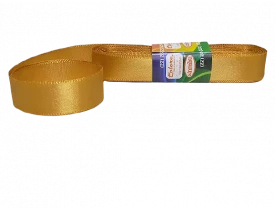 FITA DE CETIM OURO 22MM - 10 METROS