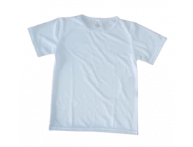 CAMISETA BRANCA INFANTIL 100% POLIESTER PARA SUBLIMAÇÃO - PREMIUM