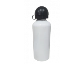GARRAFA ALUMINIO - SQUEEZE - BRANCA - 600 ML - TAMPA BOLA 