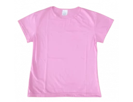 CAMISETA BABY LOOK ROSA 100% POLIESTER PARA SUBLIMAÇÃO