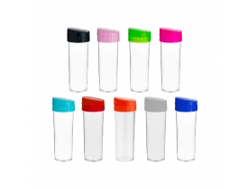 GARRAFA ECO WATER PS 450ML CRISTAL - TAMPA COLORIDA