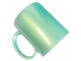 CANECA CERAMICA 325 ML PEROLADO VERDE PARA SUBLIMAÇÃO