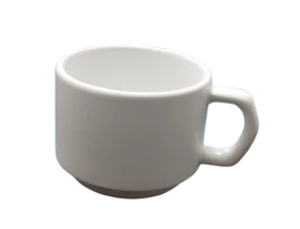 Xícara Branca Fosca de Cerâmica para Sublimação para Suporte de Metal Sunrise - 150ml