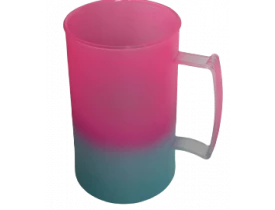 CANECA 300 ML DEGRADE ROSA/AZUL TIFANNY  - UNIDADE