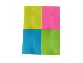 BLOCO ADESIVO ANOTAÇÃO 37.5X50MM NEON 04 CORES